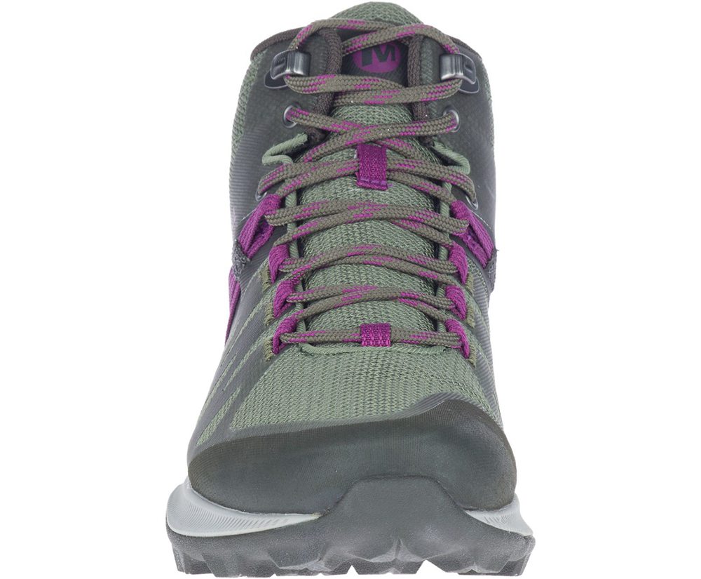 Merrell Boots Olive - Zion FST Mid Waterproof - Womens 49RDFQVAH